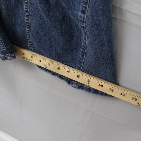 We The Free People Jeans 25 Dream Lover Flare Bell Bottoms Blue Boho Festival - Picture 14 of 16